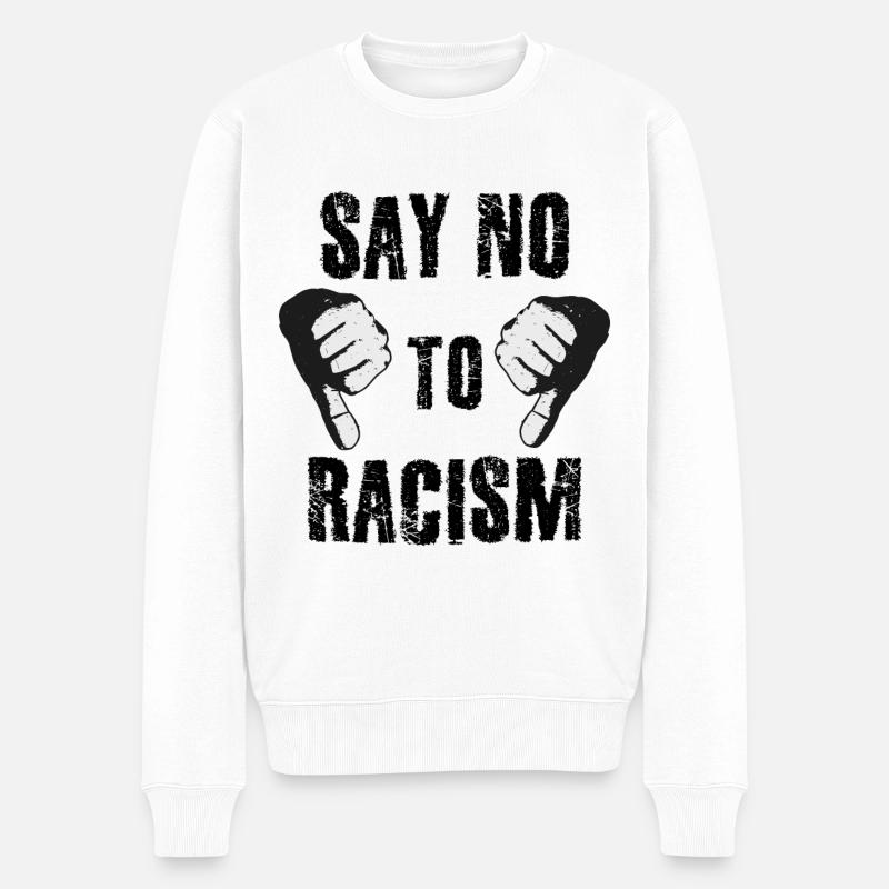 Dites non au racisme - Pull Premium bio Homme - blanc