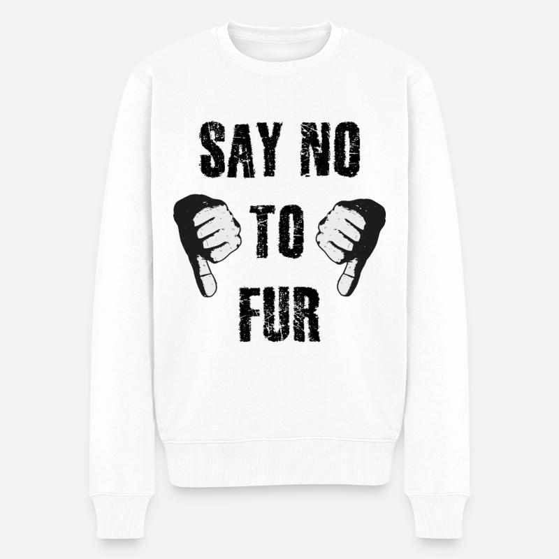 Dites non à la fourrure - Pull Premium bio Homme - blanc