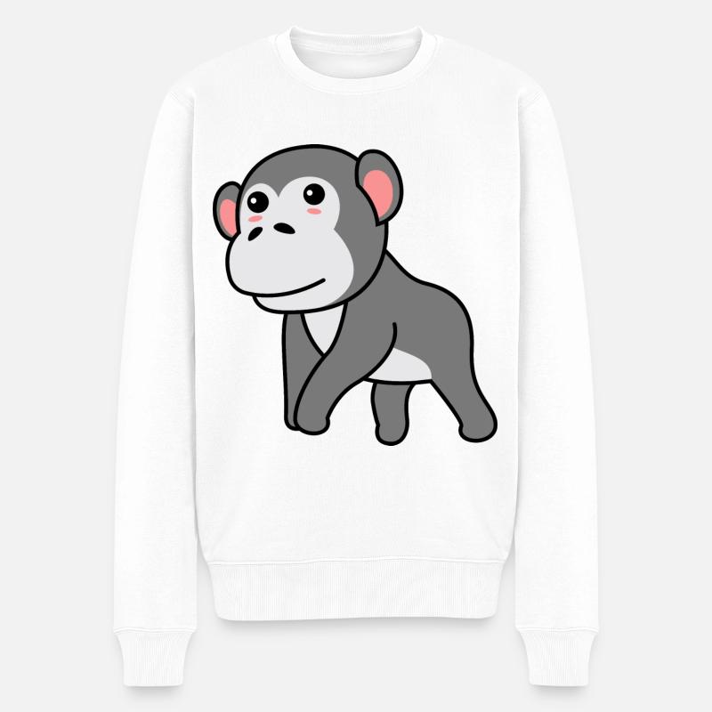 Gorilla Comic - Men's Premium Organic Jumper - white