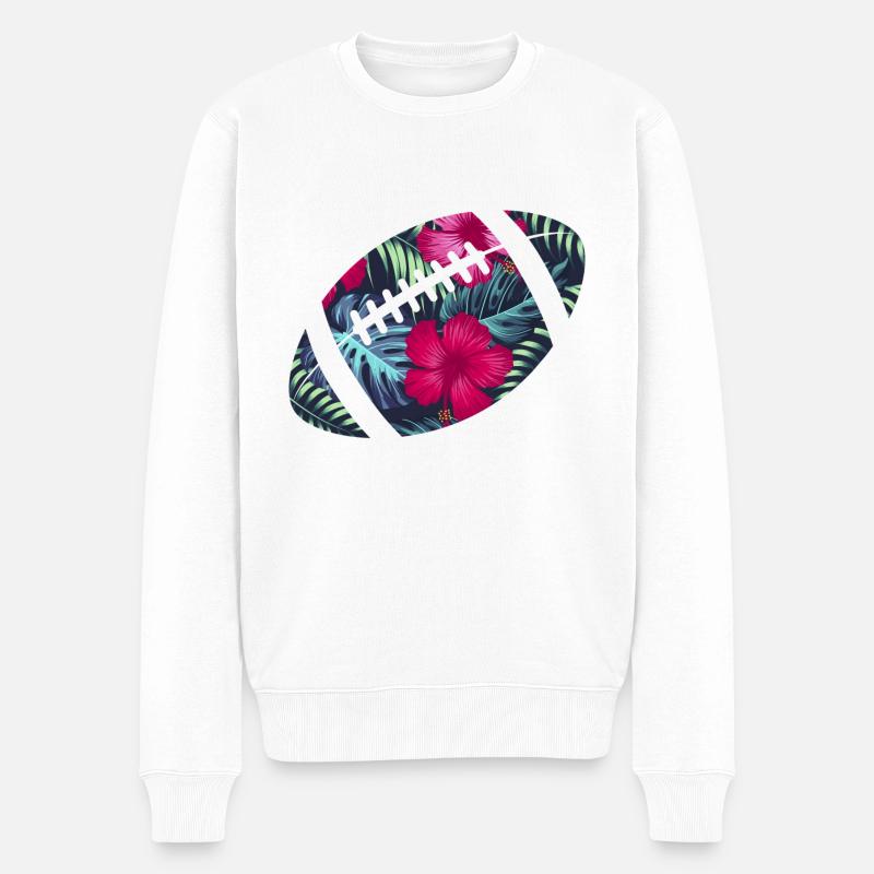 tropical rugby - Pull Premium bio Homme - blanc