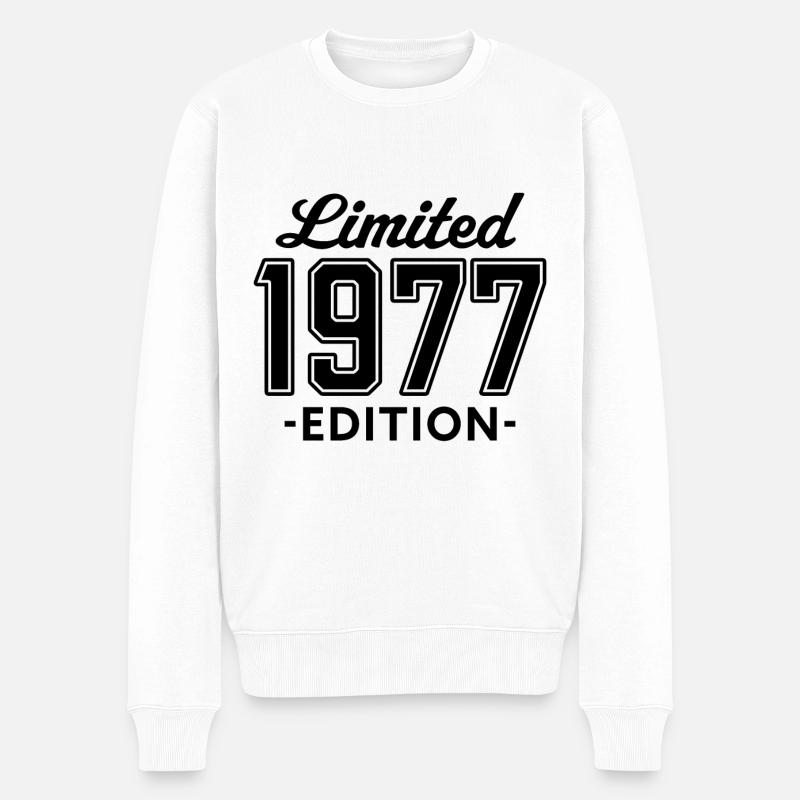 limited edition 1977 - Männer Premium Bio Pullover - Weiß