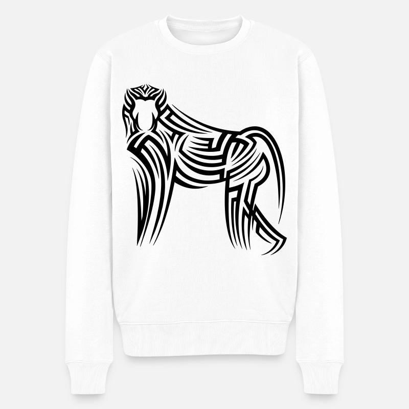Tatouage tribal d’affe de singe - Pull Premium bio Homme - blanc