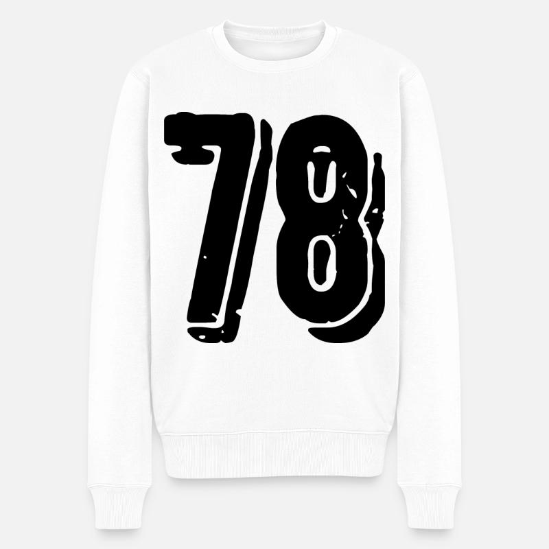 Maillot numéro 78 - Pull Premium bio Homme - blanc
