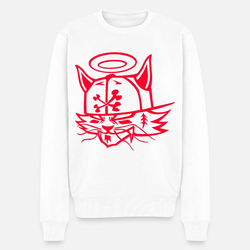 KAT RED - Pull Premium bio Homme - blanc