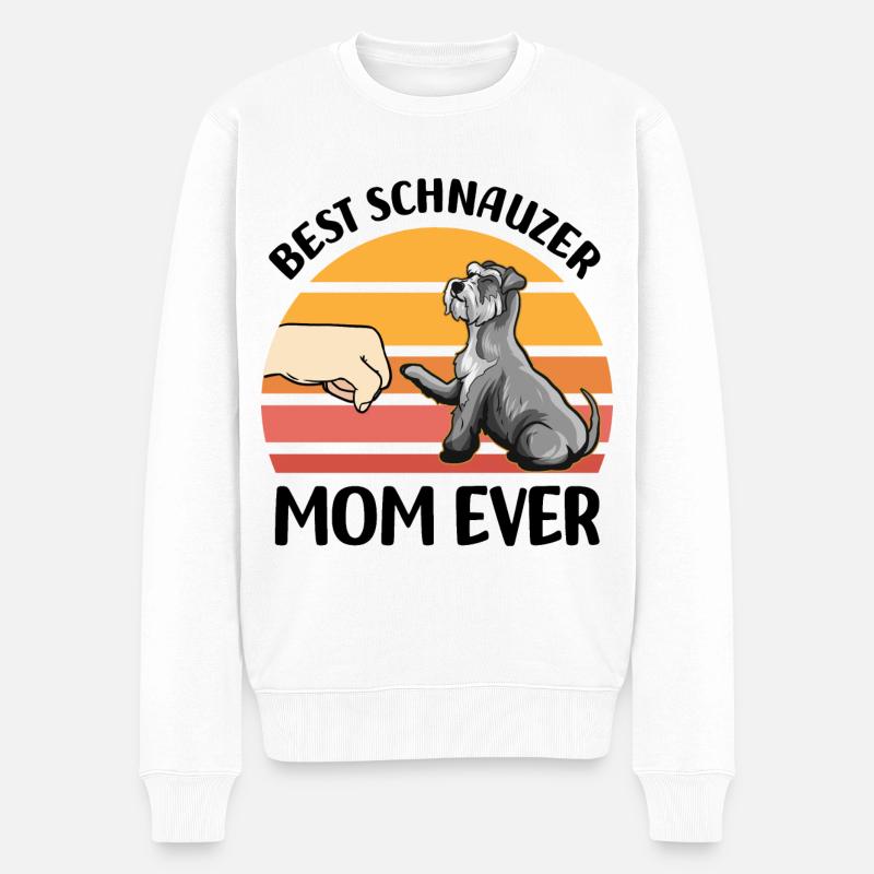 Schnauzer - Männer Premium Bio Pullover - Weiß