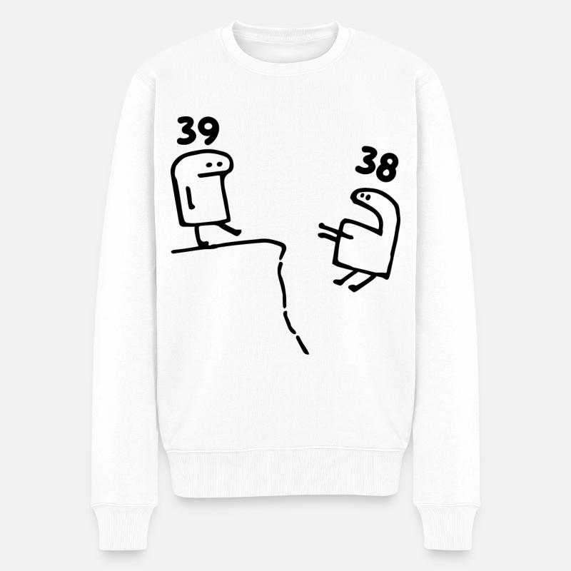 39 Jahre alt - 39. Geburtstag Spaß 39 Jahre altes Geschenk - Männer Premium Bio Pullover - Weiß