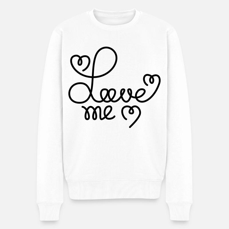 Aimez-moi - Pull Premium bio Homme - blanc
