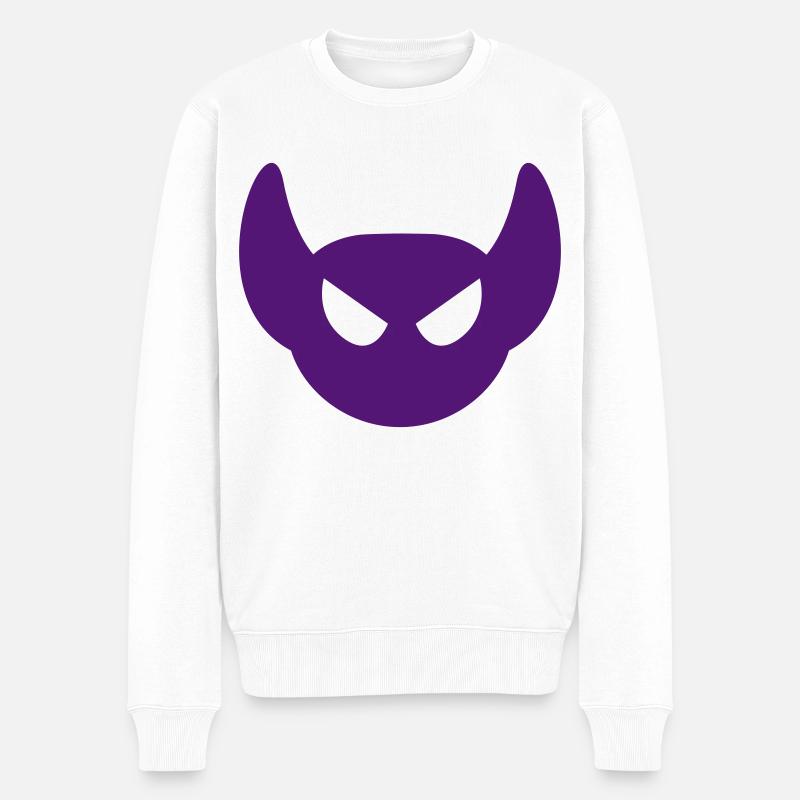 Halloween Geist - Männer Premium Bio Pullover - Weiß