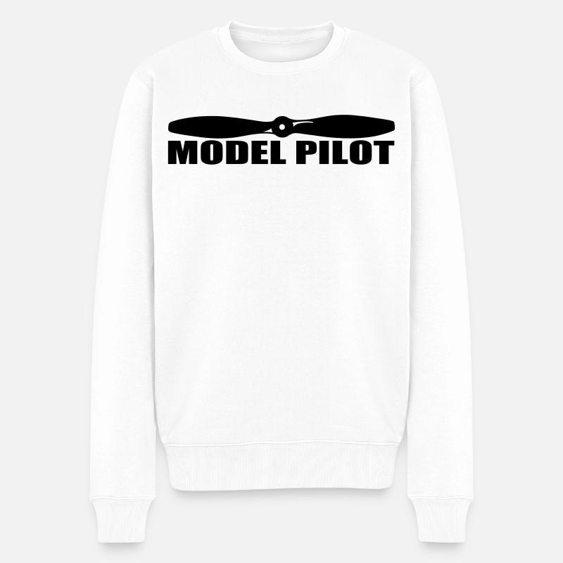 Modèle Pilot - Pull Premium bio Homme - blanc