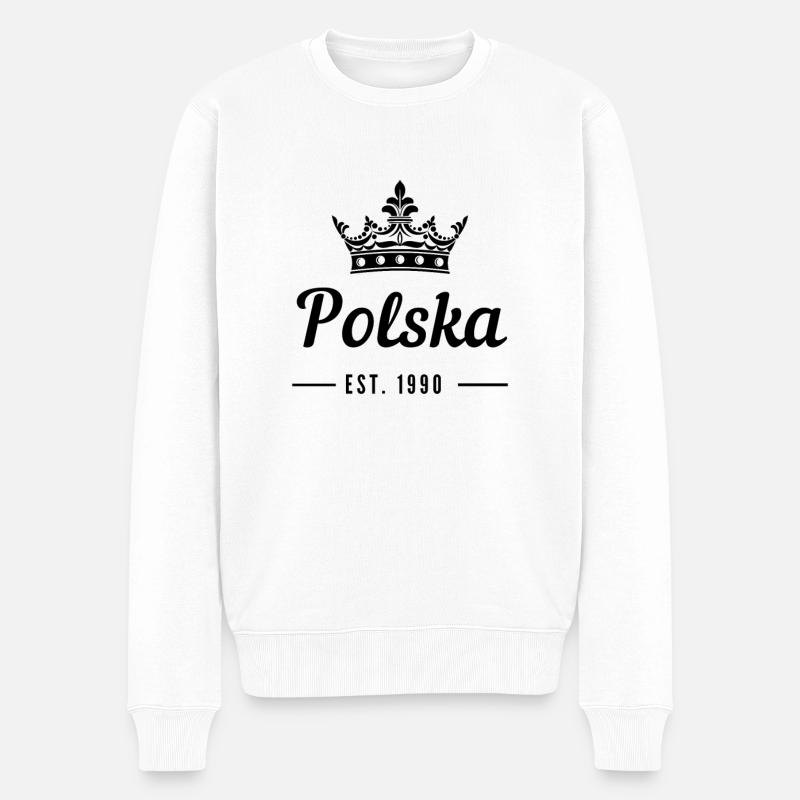 Polska Est. 1990 31 ans Pologne Anniversaire de Poland - Pull Premium bio Homme - blanc