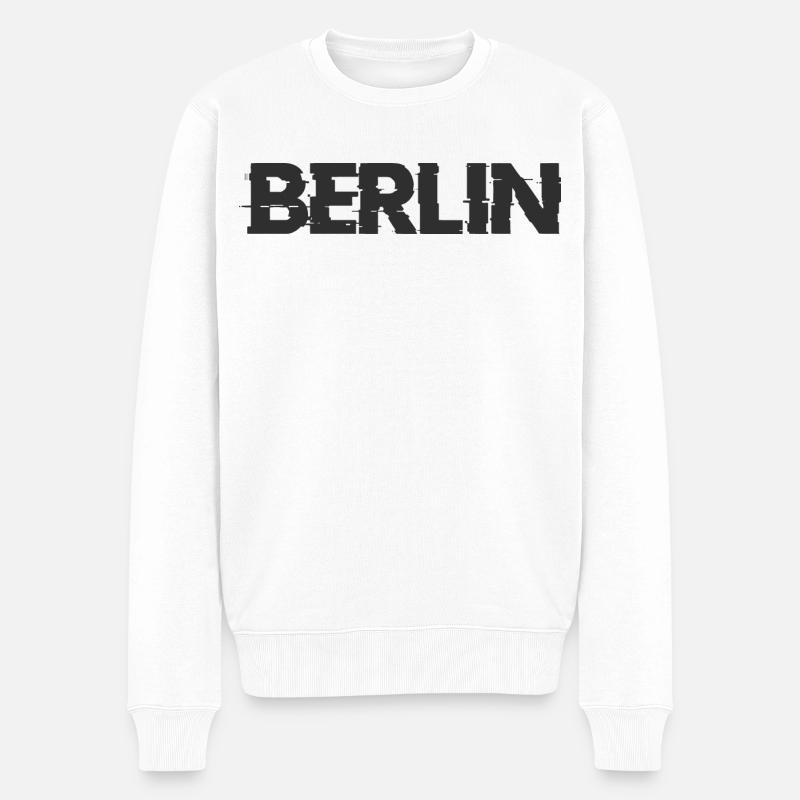 Lettrage Berlinois - Pull Premium bio Homme - blanc