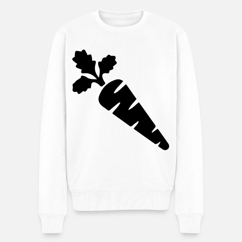 Karotte Symbol - Männer Premium Bio Pullover - Weiß