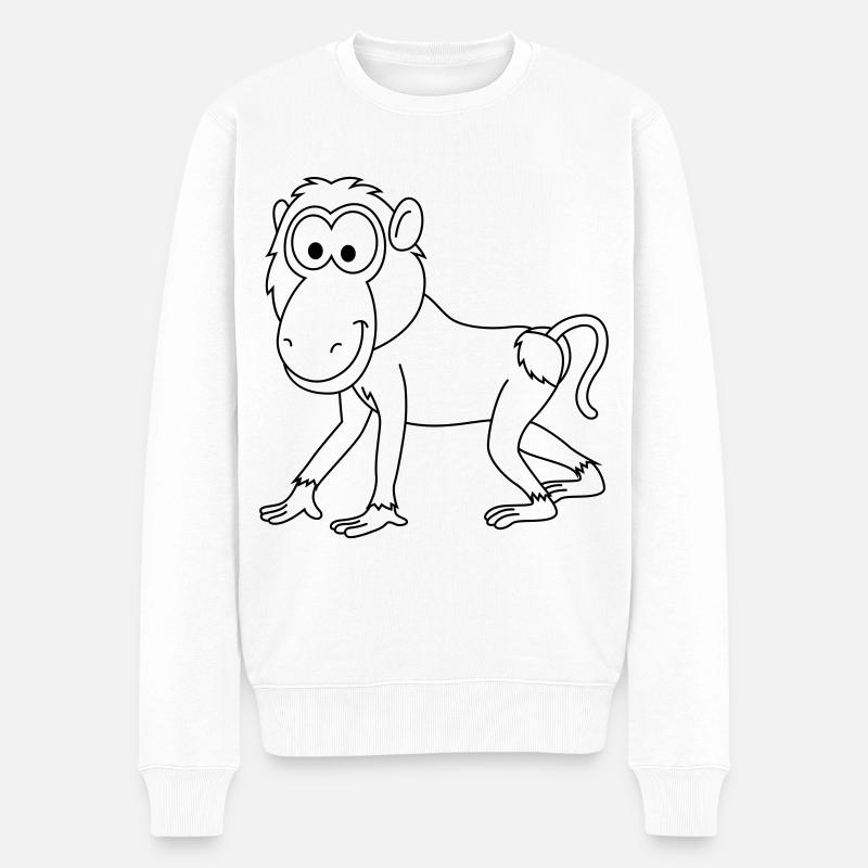 Monkey monkey comic - Men's Premium Organic Jumper - white