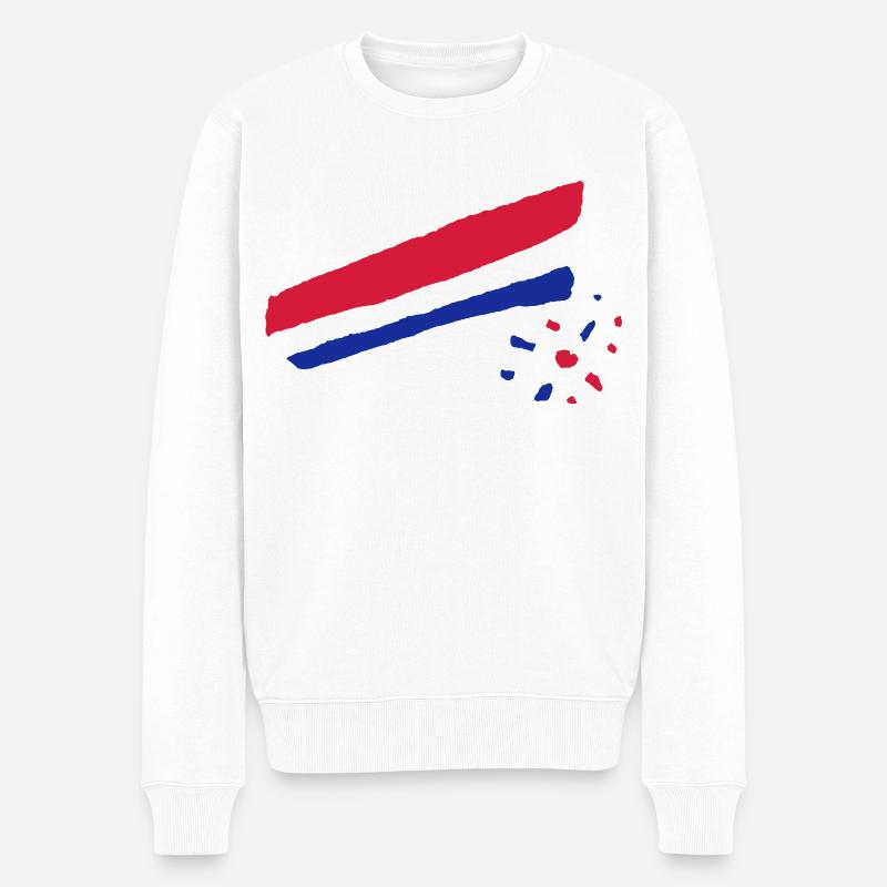 Retro Vektor - Männer Premium Bio Pullover - Weiß