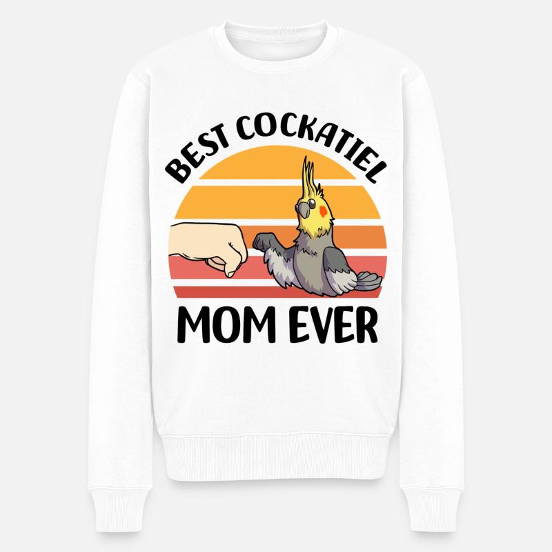 Nymphensittich - Männer Premium Bio Pullover - Weiß