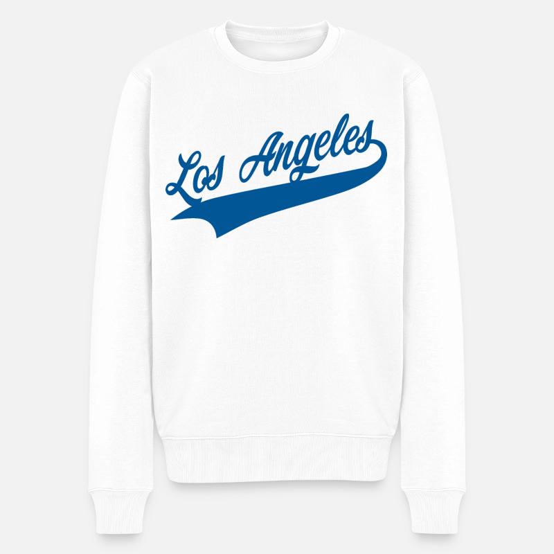 los angeles blue - Männer Premium Bio Pullover - Weiß
