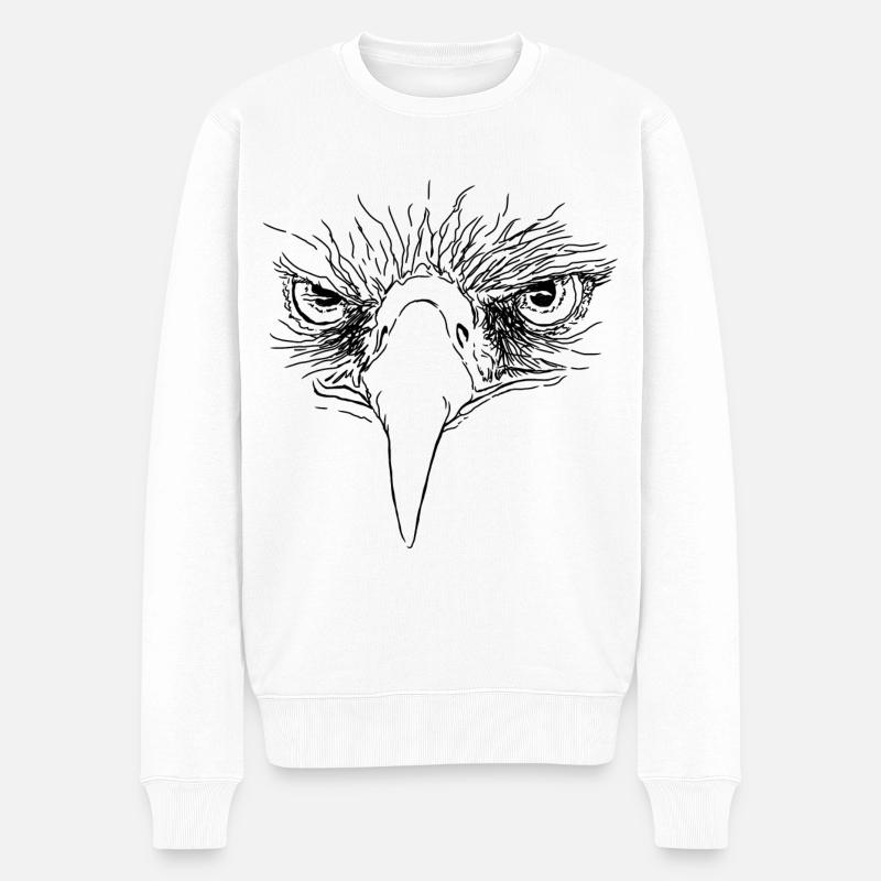 Aigle - Yeux d’aigle - Pull Premium bio Homme - blanc
