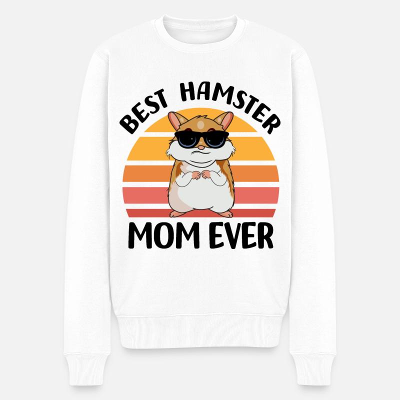 Hamster - Männer Premium Bio Pullover - Weiß