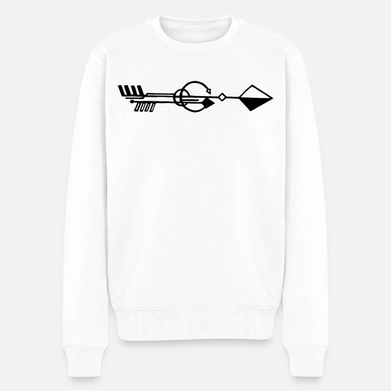 Flèche noire étrange - Pull Premium bio Homme - blanc