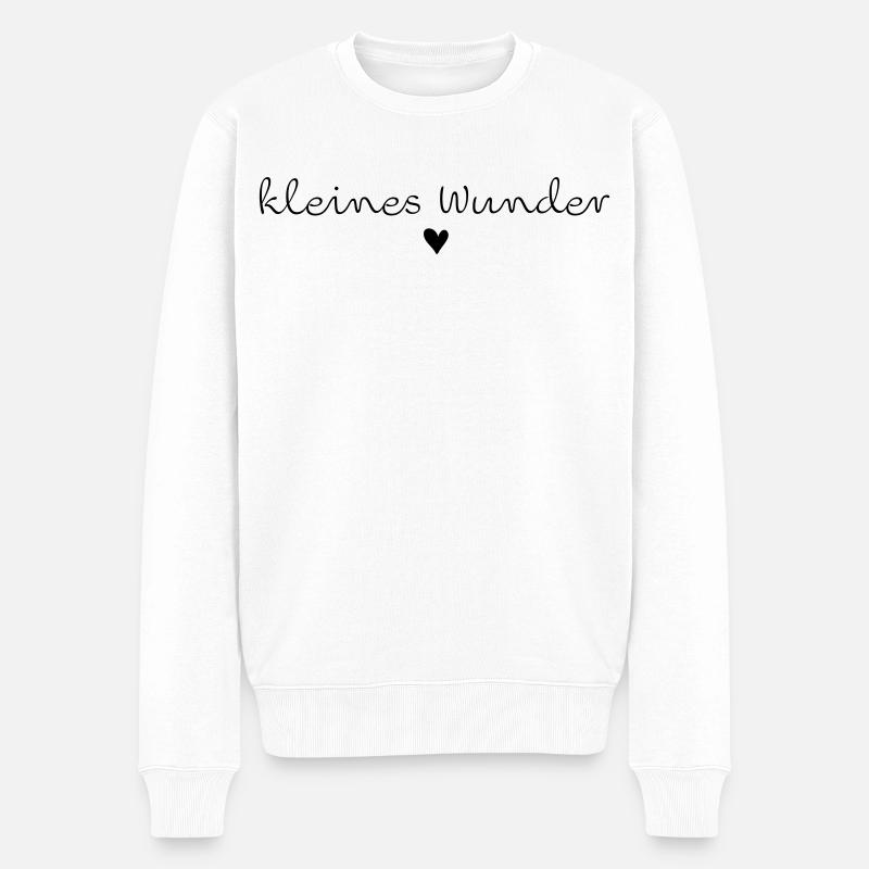 Kleines Wunder - Männer Premium Bio Pullover - Weiß