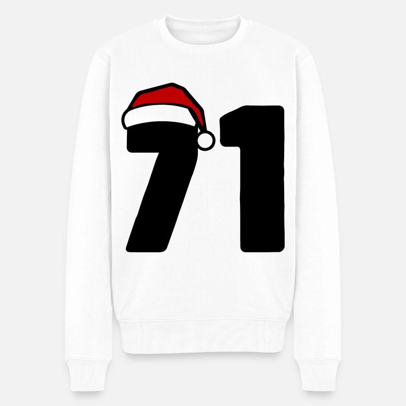 71 Numéro Noël - Pull Premium bio Homme - blanc