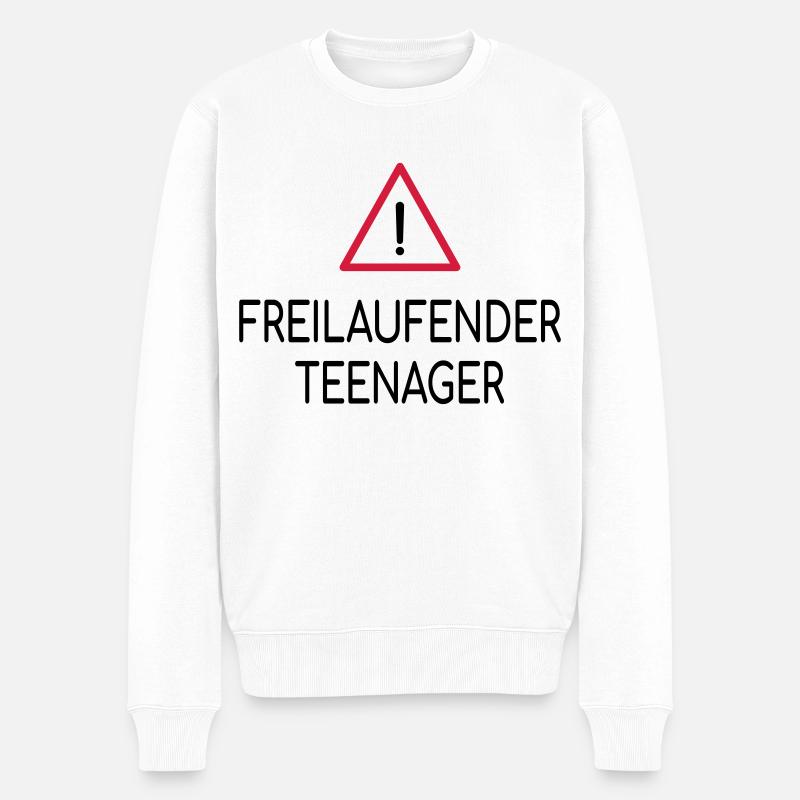 Attention aux adolescents en liberté - Pull Premium bio Homme - blanc
