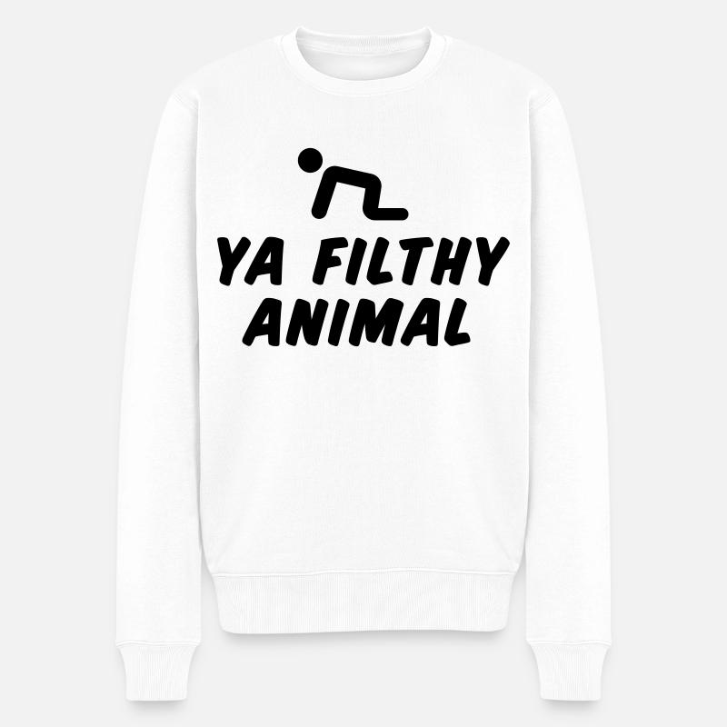Ya Filthy Animal - Männer Premium Bio Pullover - Weiß