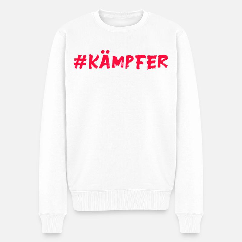 Kämpfer - Männer Premium Bio Pullover - Weiß