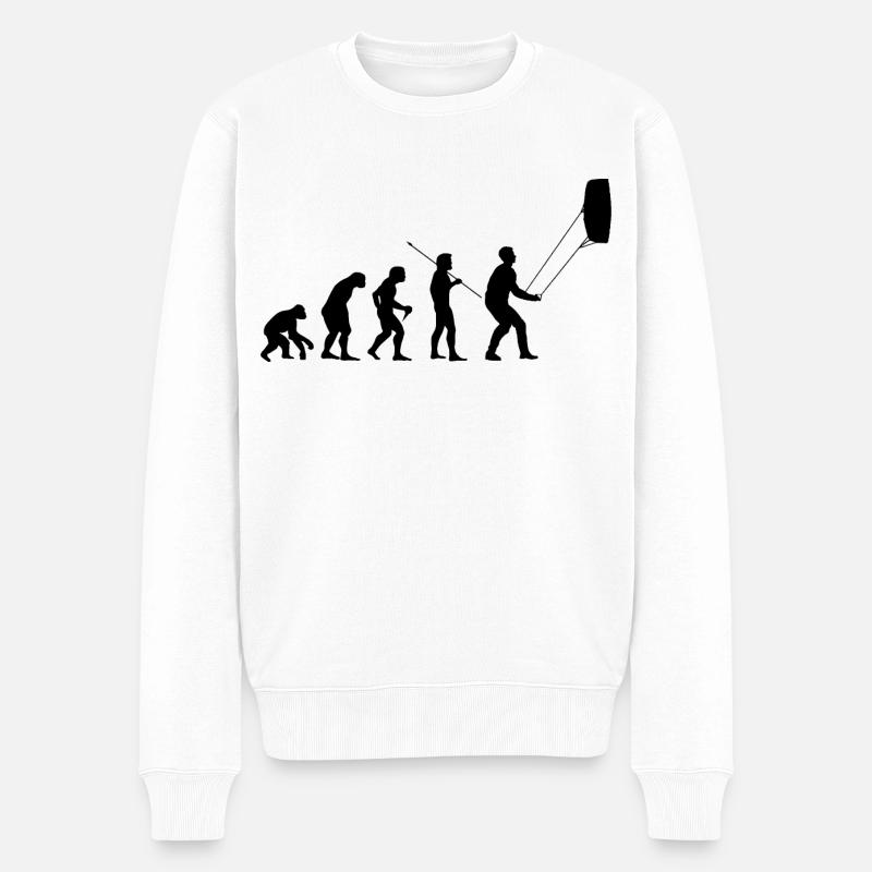 Kite - Männer Premium Bio Pullover - Weiß