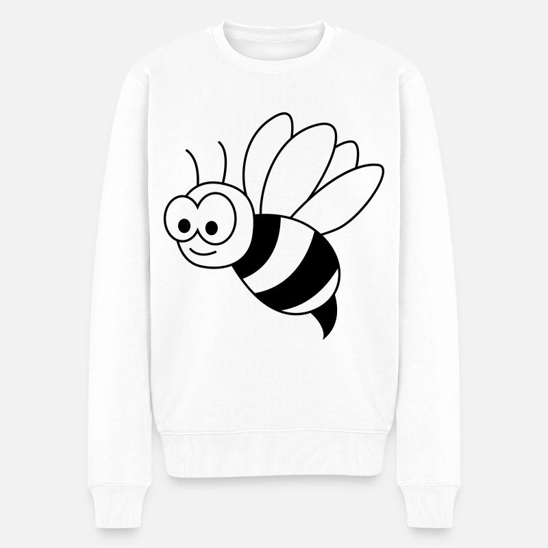 Honey Bee Comic Animal - Pull Premium bio Homme - blanc