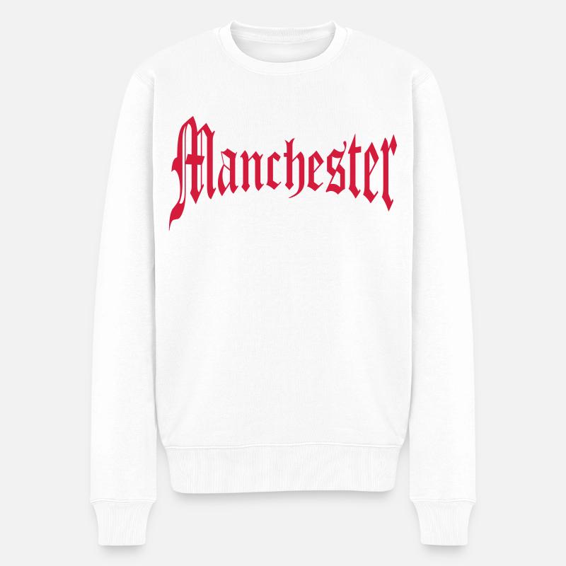 Manchester - Männer Premium Bio Pullover - Weiß