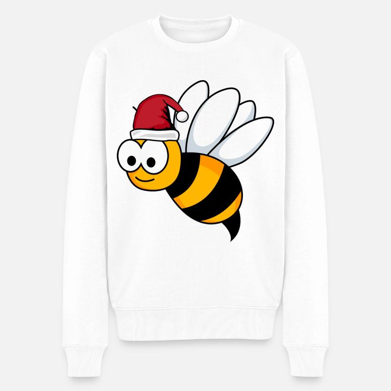 Honey Bee Comic Christmas - Pull Premium bio Homme - blanc