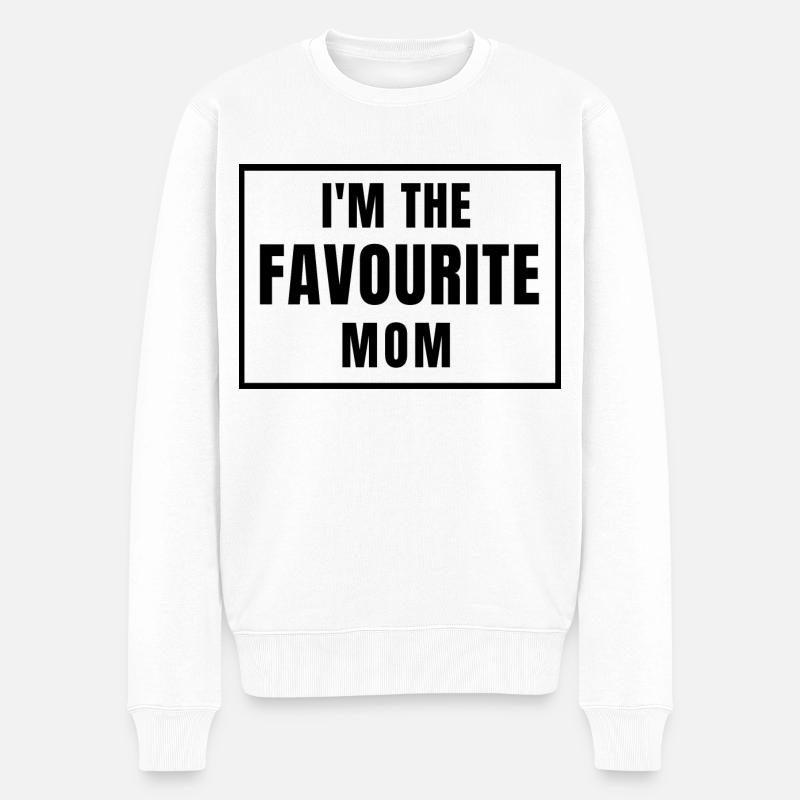 Ich bin die Lieblingsmutter - Männer Premium Bio Pullover - Weiß