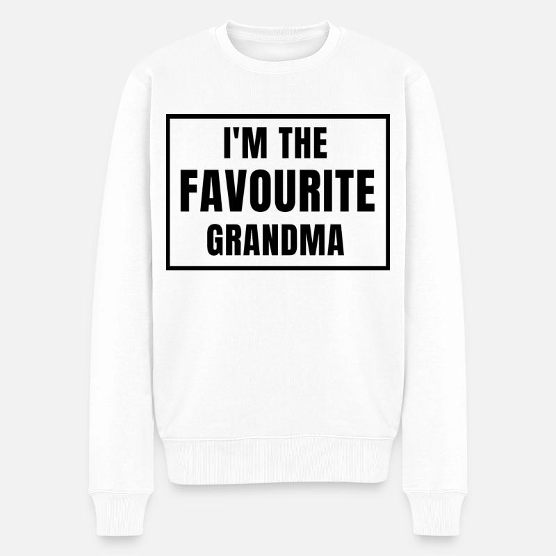 Lieblingsoma. Oma Geschenk - Männer Premium Bio Pullover - Weiß