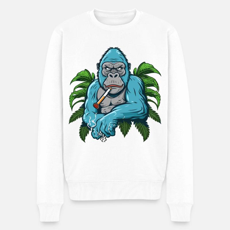 Gorille émoussé - Pull Premium bio Homme - blanc