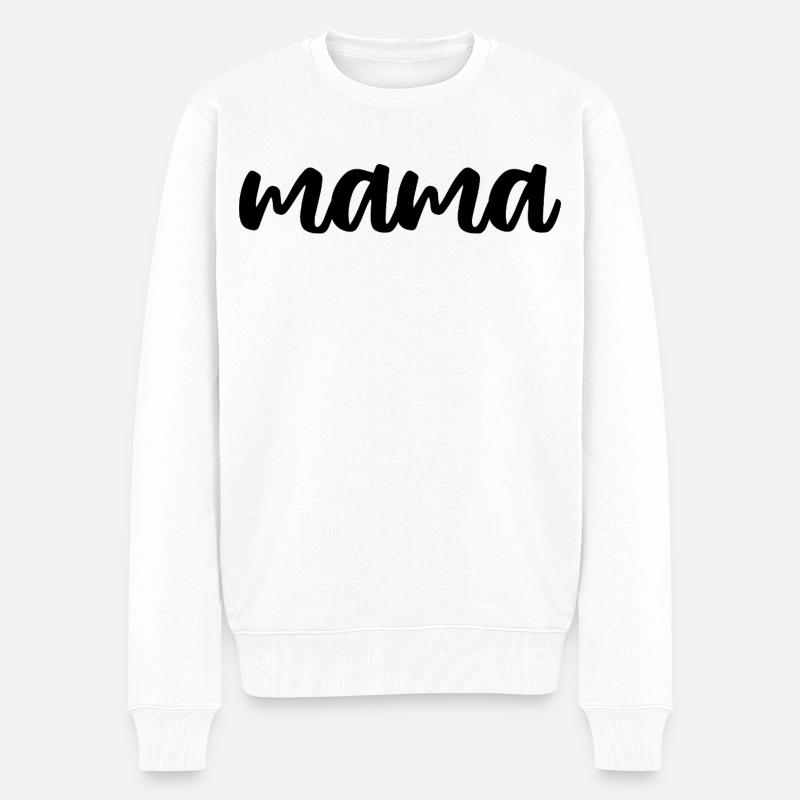 Mama - Männer Premium Bio Pullover - Weiß