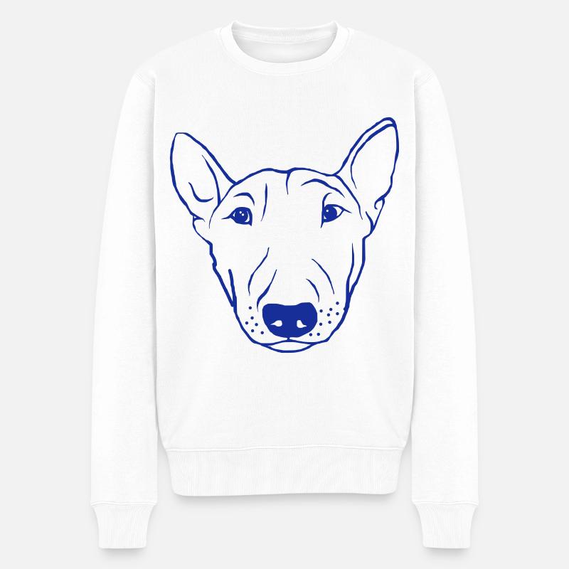 Bullterrier - Männer Premium Bio Pullover - Weiß