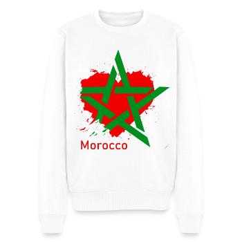 Maroc mon Amour - Pull Premium bio Homme - blanc - Devant - Thijin (182cm)
