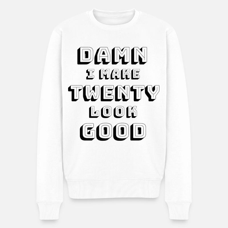 20e anniversaire - Pull Premium bio Homme - blanc