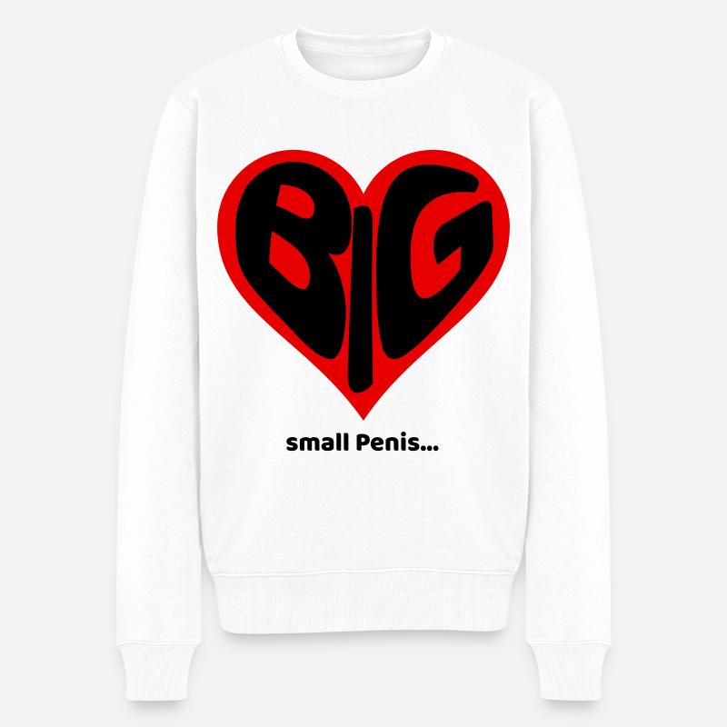 GROS COEUR PETIT PÉNIS - Pull Premium bio Homme - blanc