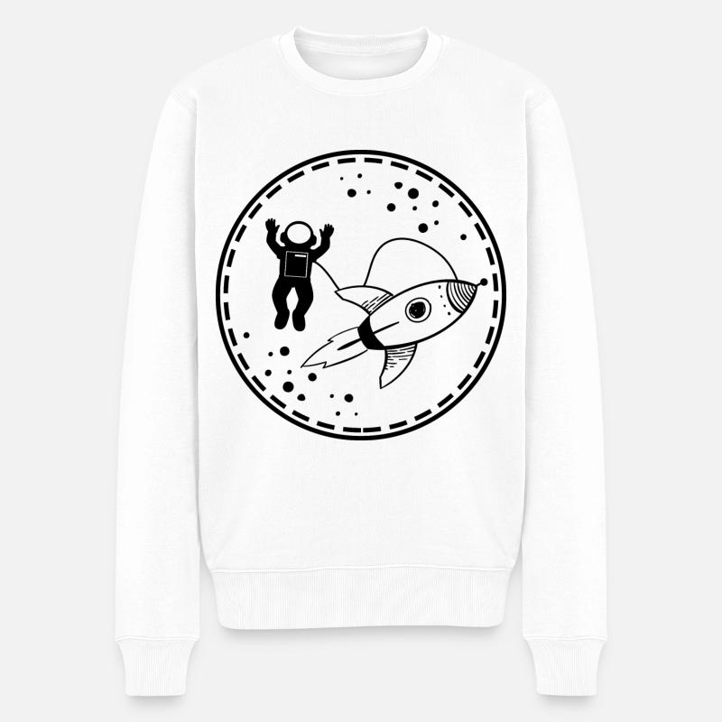 Astronaute - Rocket Space Cosmos - Pull Premium bio Homme - blanc