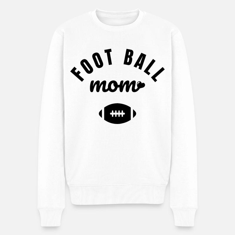 Fußball Mama - Männer Premium Bio Pullover - Weiß