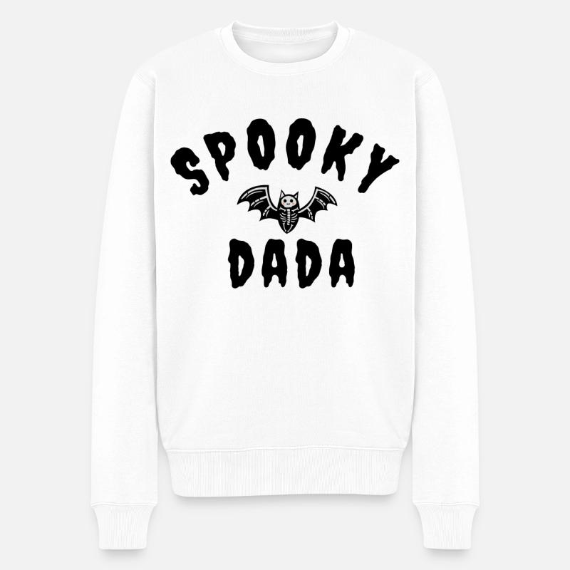 gruseliges Dada - Männer Premium Bio Pullover - Weiß