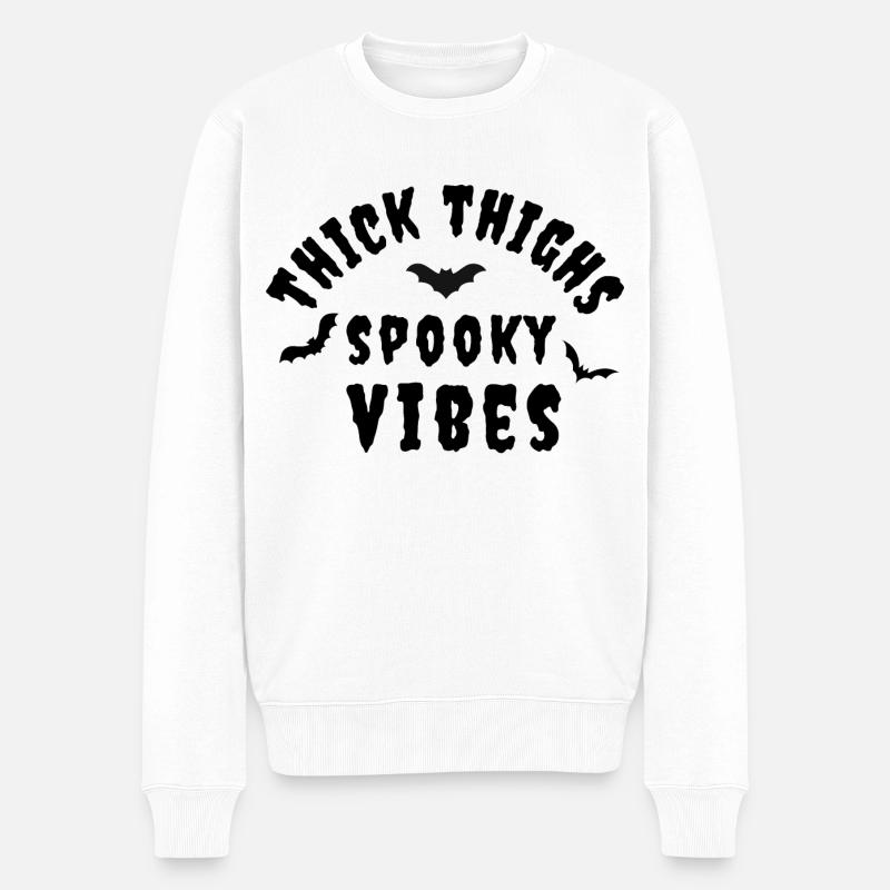 cuisses épaisses vibrations effrayantes - Pull Premium bio Homme - blanc