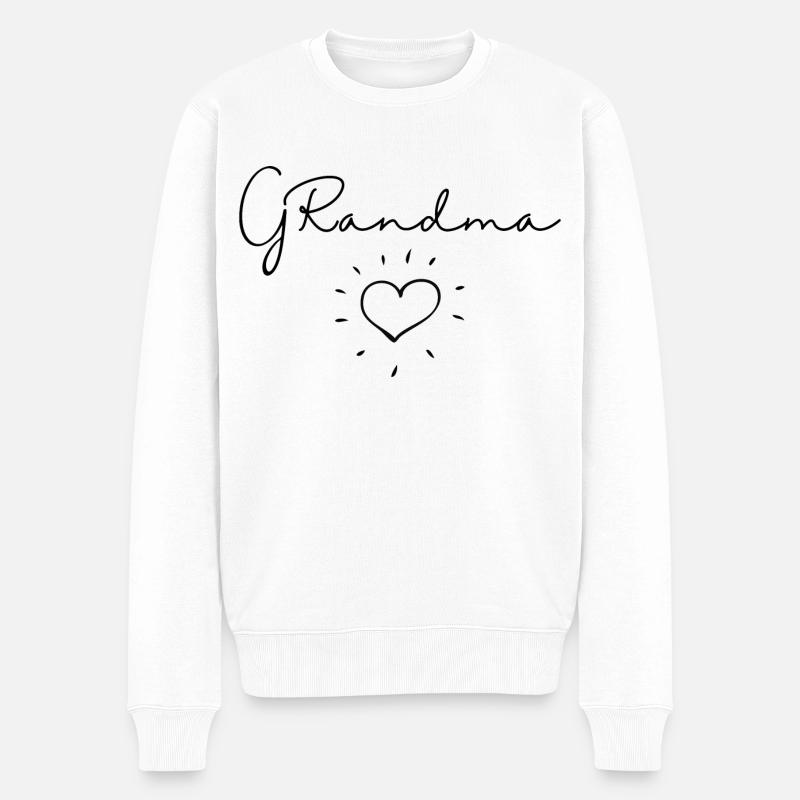 Oma. Oma Geschenk - Männer Premium Bio Pullover - Weiß