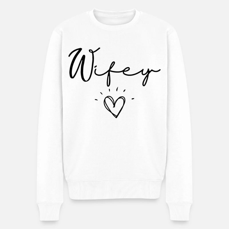 Ehefrau - Männer Premium Bio Pullover - Weiß
