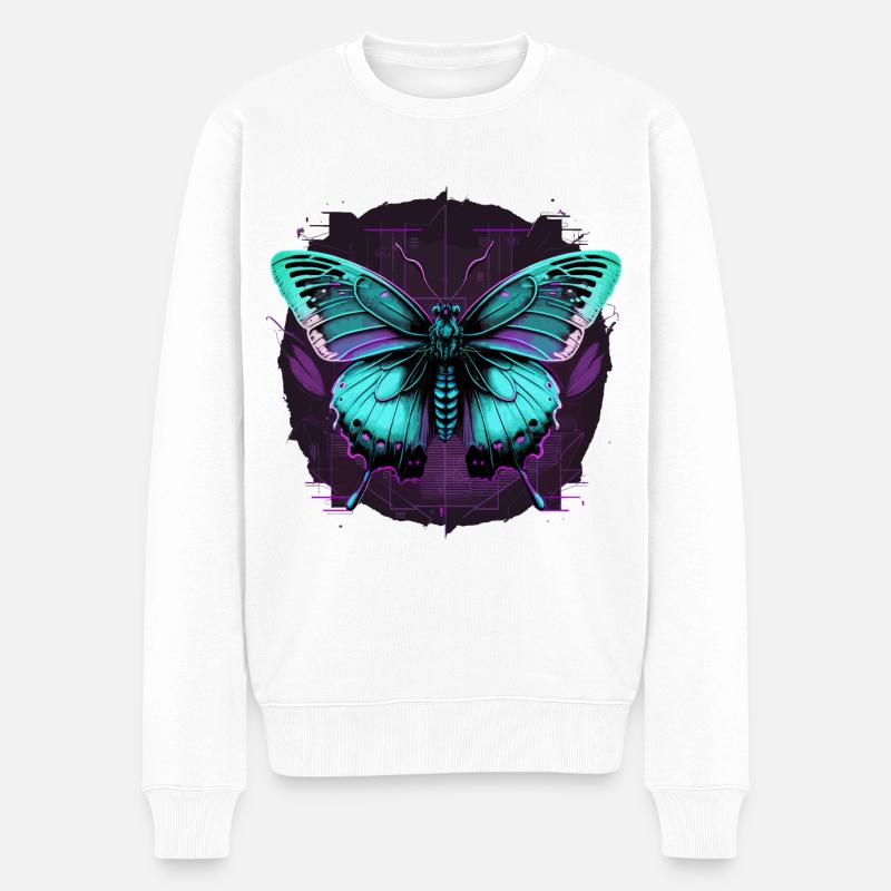 Transformation virtuelle Butterfly - Pull Premium bio Homme - blanc