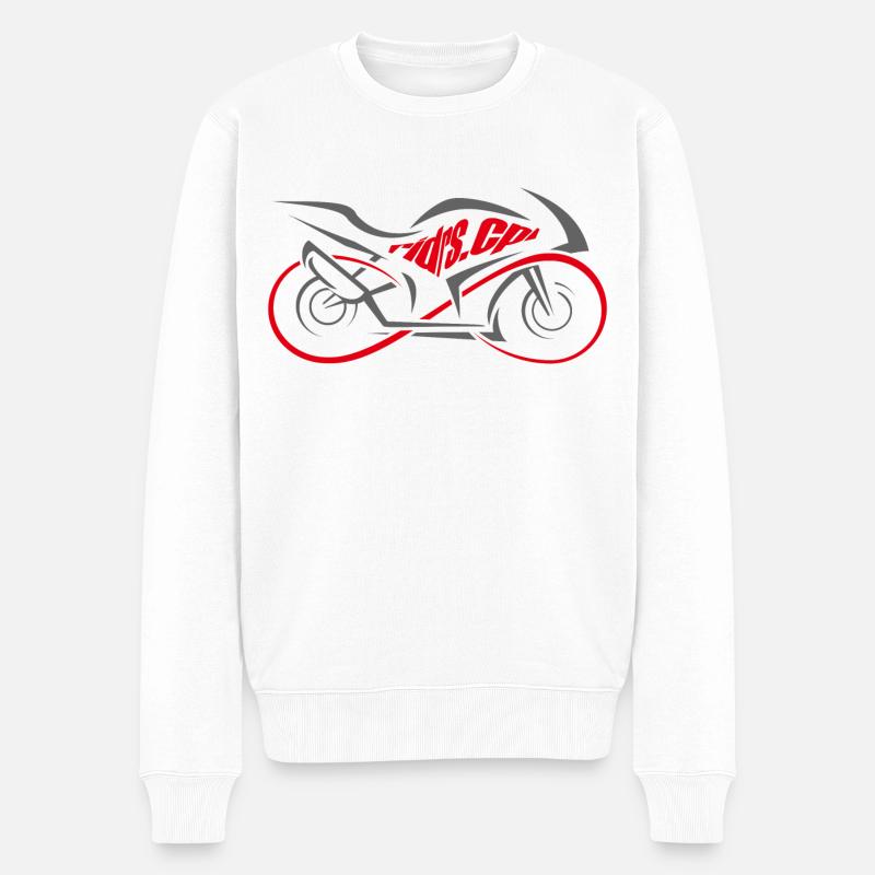 RIDRS.CPL logo rouge gris - Pull Premium bio Homme - blanc