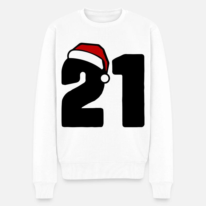 21 Numéro Noël - Pull Premium bio Homme - blanc