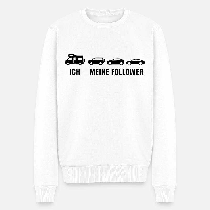 ich meine follower campen wohnmobil - Männer Premium Bio Pullover - Weiß